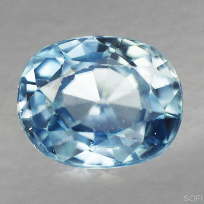  Камень голубой Циркон натуральный 1.43 карат арт. 23012