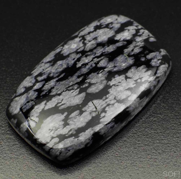  Камень снежный обсидиан натуральный 26.20 карат арт. 12840