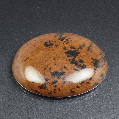  Камень чёрно-коричневый Обсидиан натуральный 16.30 карат арт. 10759