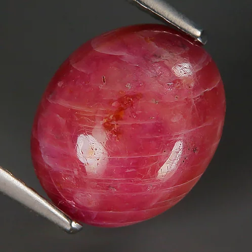  Камень розовый звездчатый корунд натуральный 6.30 карат арт 26101