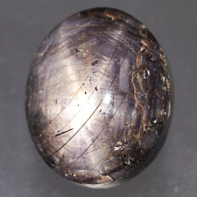 Камень черный звездчатый сапфир натуральный 24.90 карат арт 14219 1