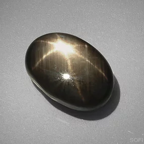  Камень звездчатый черный сапфир натуральный 4.74 карат арт. 9405