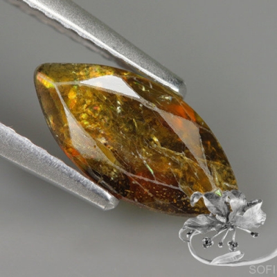 Камень золотой Турмалин натуральный 1.18 карат арт. 17387