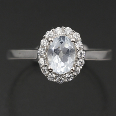 Серебряное кольцо с топазом натуральным арт. 27139