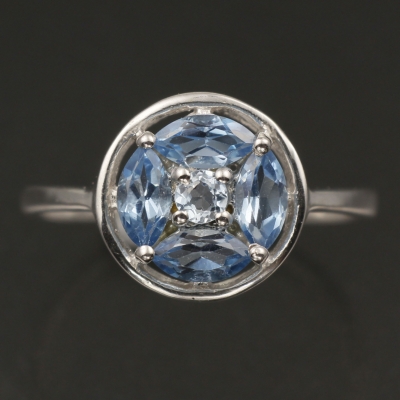 Серебряное кольцо с топазом натуральным арт. 27174